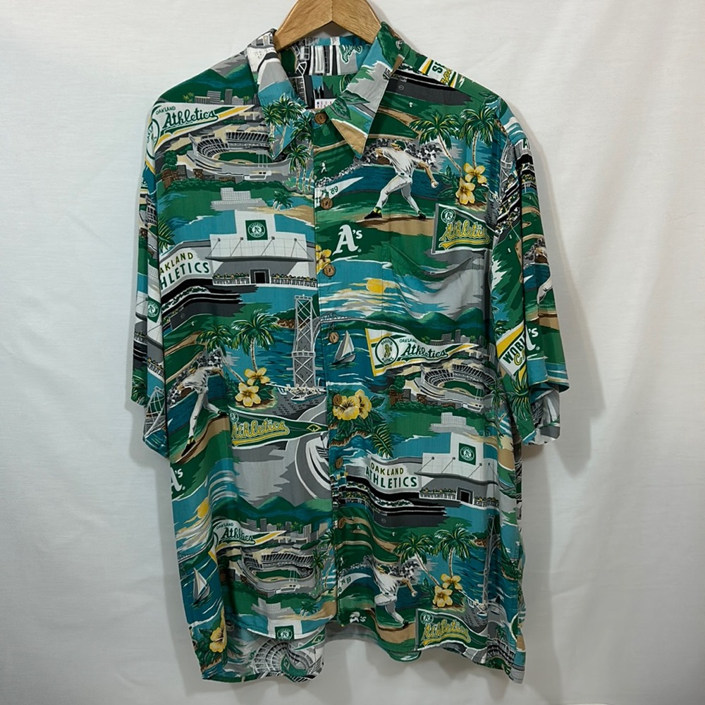 Reyn Spooner Oakland A’s Vintage MLB Aloha Shirt XXL